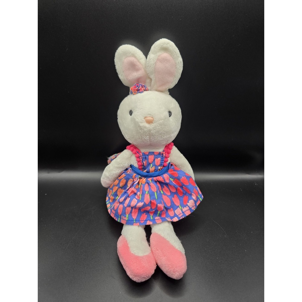 Douglas White Easter Bunny Rabbit 12" Plush Soft Tulip Dress 2016 Stuffed Animal
